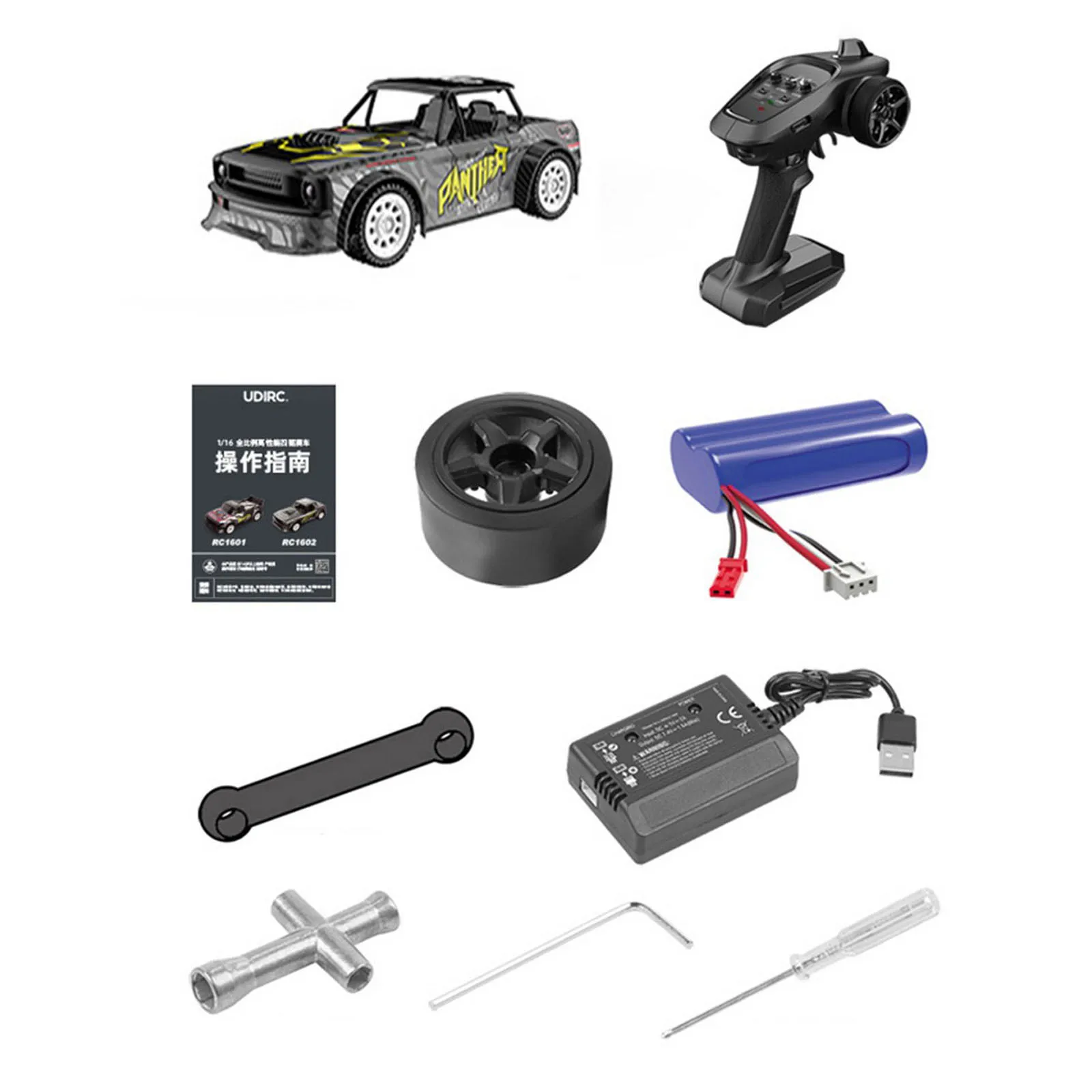 

2.4G 4WD Flat Running Car High-speed Rally Car RC Remote Control Racing Vehicle Toys 1:16 Scale SG-1602