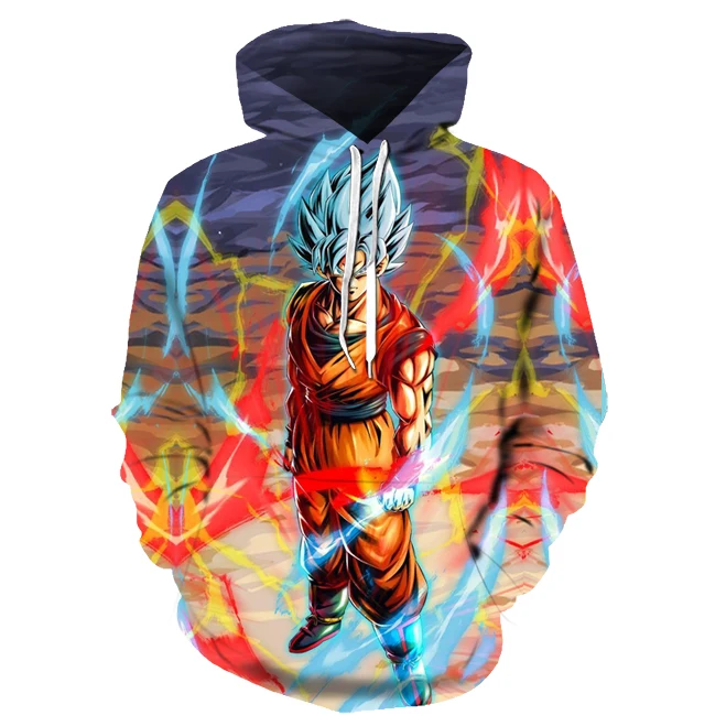Толстовка с капюшоном Dragon Ball Z Goku 3D мужская куртка и Женская толстовка пуловер