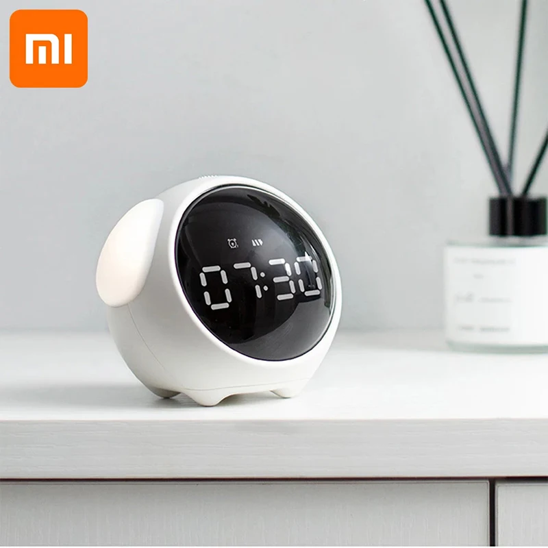Xiaomi милый будильник с выражением Многофункциональные цифровые светодиодные