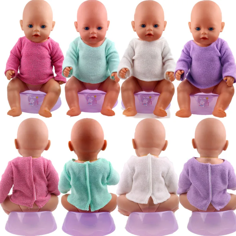 Кукольный Топ свитер ручной работы однотонная паста для 18-дюймовых американских