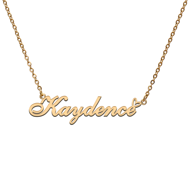 Ожерелье с персонализированным персонажем Бог сердцем любви именем kayвера для