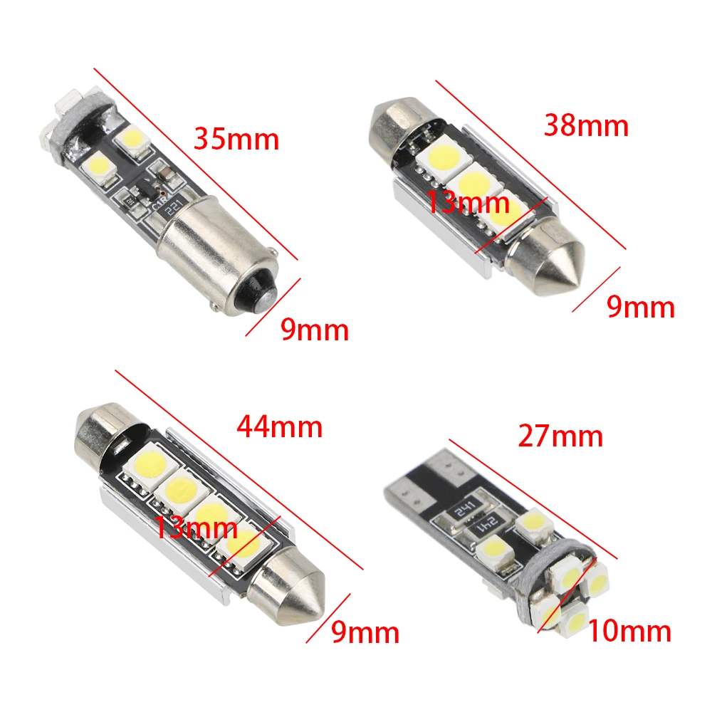 

21pcs/lot Car LED Interior Lights Lamp Bulbs Kit For Car Tail Light Side Parking Lighting Car Dome Light