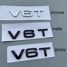 Letter Number Emblem V6T V8T V10 W12 Car Styling Fender Side Rear Trunk Badge Logo Sticker for Audi A4L A5 A6L A7 A8L TT RS7 SQ5