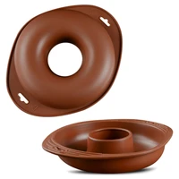 goldbaking 9 inch large donut cake mold bread baking pan candy mould tray silicone bakeware tins