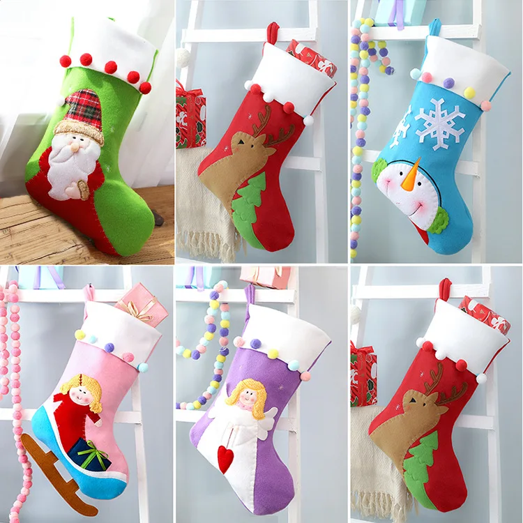 

Christmas stocking gift bag Angel girl Christmas gift bag hangs on Santa Claus big Christmas stocking christmas decor