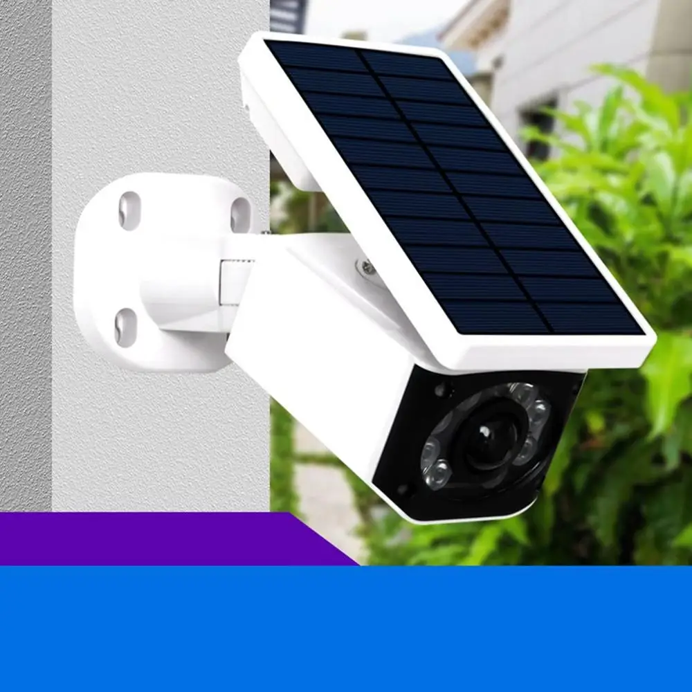 

Square Shape Dummy Solar Powered Camera High Simulation Fake Camera Flashing Red Light Home Security Camera Monitor