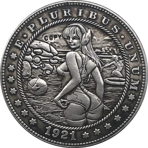 Хобо никель 1921-D, США, доллар Моргана, тип копии монеты 151