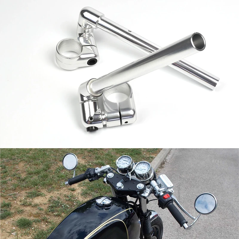 2 шт. регулировочный руль для мотоцикла в стиле ретро Сплит кафе гонщик зажим на