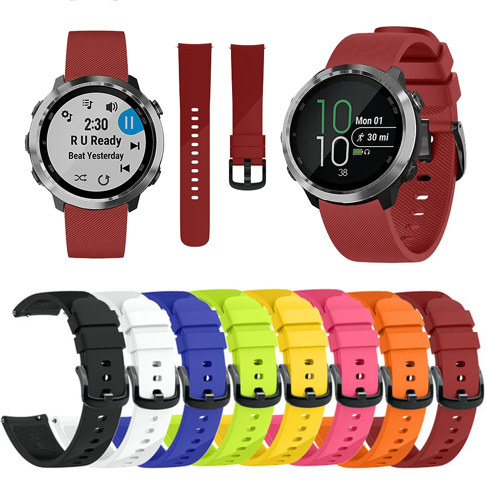 Силиконовый ремешок для часов Garmin vivoactive 3 Forerunner 645 сменный на запястье Correa Huami Amazfit