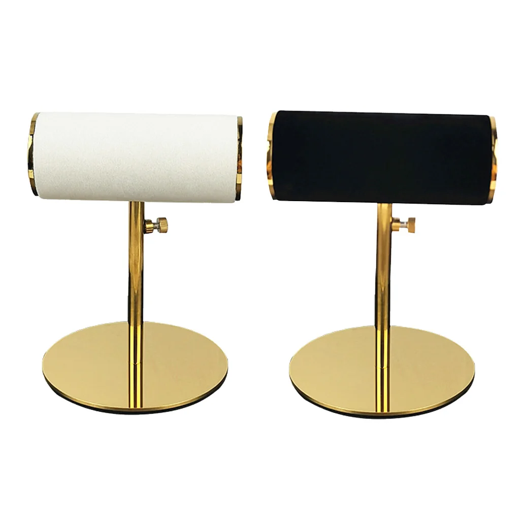 

Stainless Steel + Velvet T-bar Watch Stand Jewelry Display Rack Bangles Holder