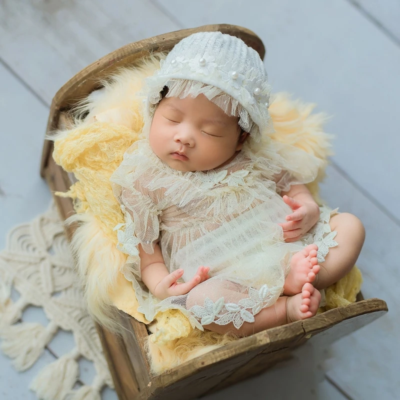 

3Pcs/Set Baby Hat+Top+Shorts Newborn Photography Props Infants Photo Shooting Costume Outfits