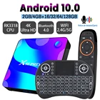 Android 10,0 ТВ коробка X88 PRO 10 32 ГБ, 64 ГБ, 128G 2,4G и 5G RK3318 4K 3D Bluetooth ТВ приемник H.265 быстро Set Top TV BOX ТВ коробка