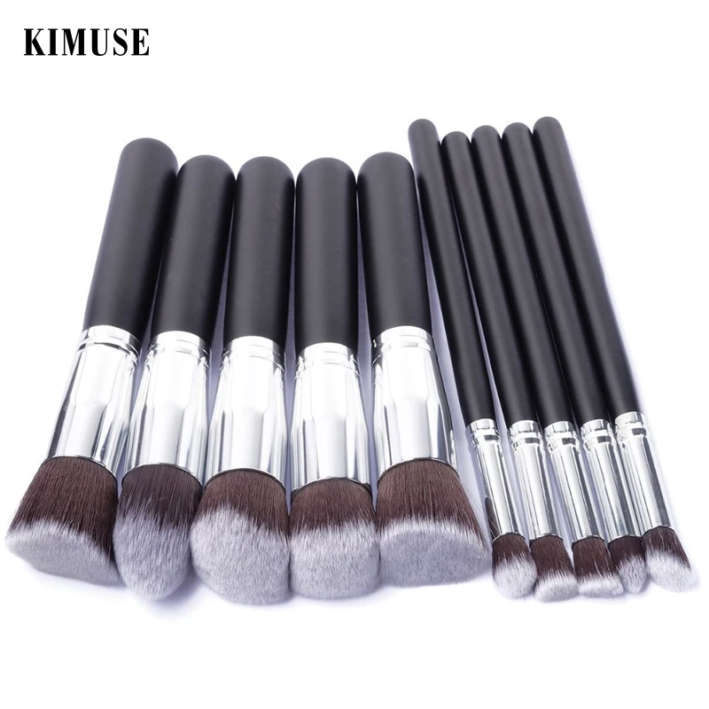 KIMUSE 10 шт. набор кистей для макияжа основа смешивание мощности тени век Контур