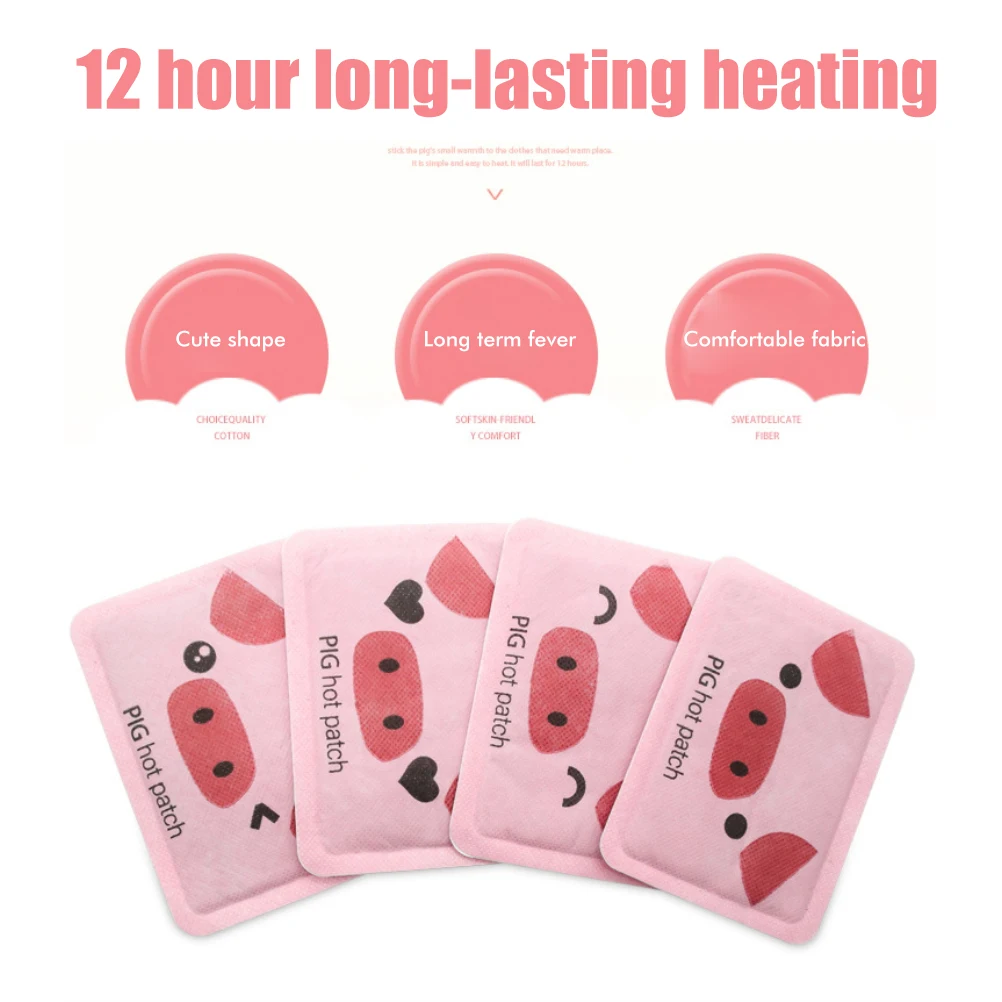 10PCS Pig Hot Patch Hand Body Warmers Cartoon Warmer Pads Heating Stick On Clothes For Outdoor Skiing And Walking |