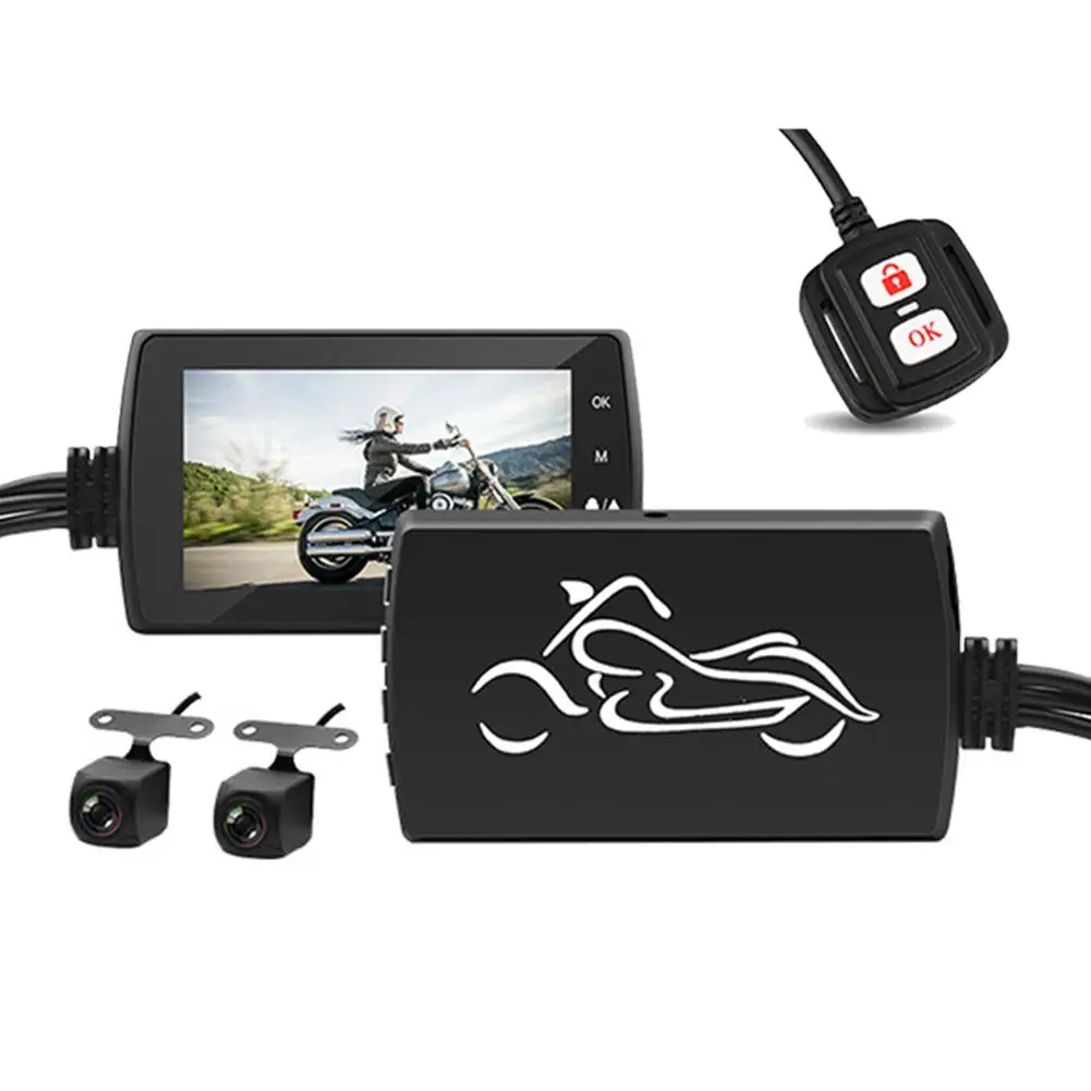 3 дюймовый провод контролируемый водонепроницаемый мотоцикл видео рекордер HD 1080P