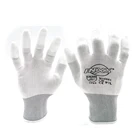 Антистатические перчатки, 1 пара, антистатические, электронные, рабочие перчатки с полиуретановым покрытием, с пальцами, с поликарбонатом, противоскользящие, для защиты пальцев