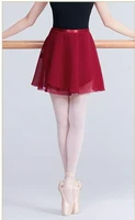 girls ballet tutu skirt dance chiffon basic mini pull on wrap skirt with waist tie for ballet latin dance practice