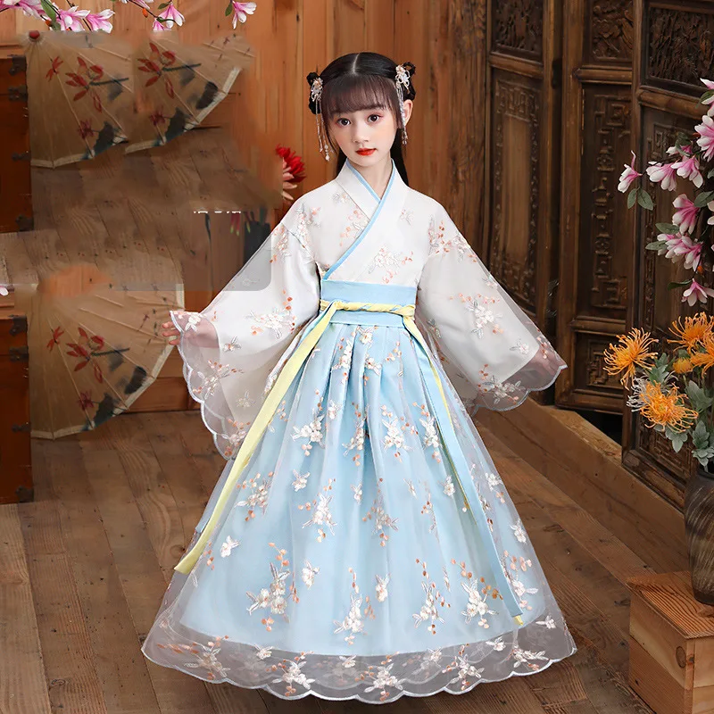 Традиционные китайские платья ханьфу для девочек костюмы косплея одежда