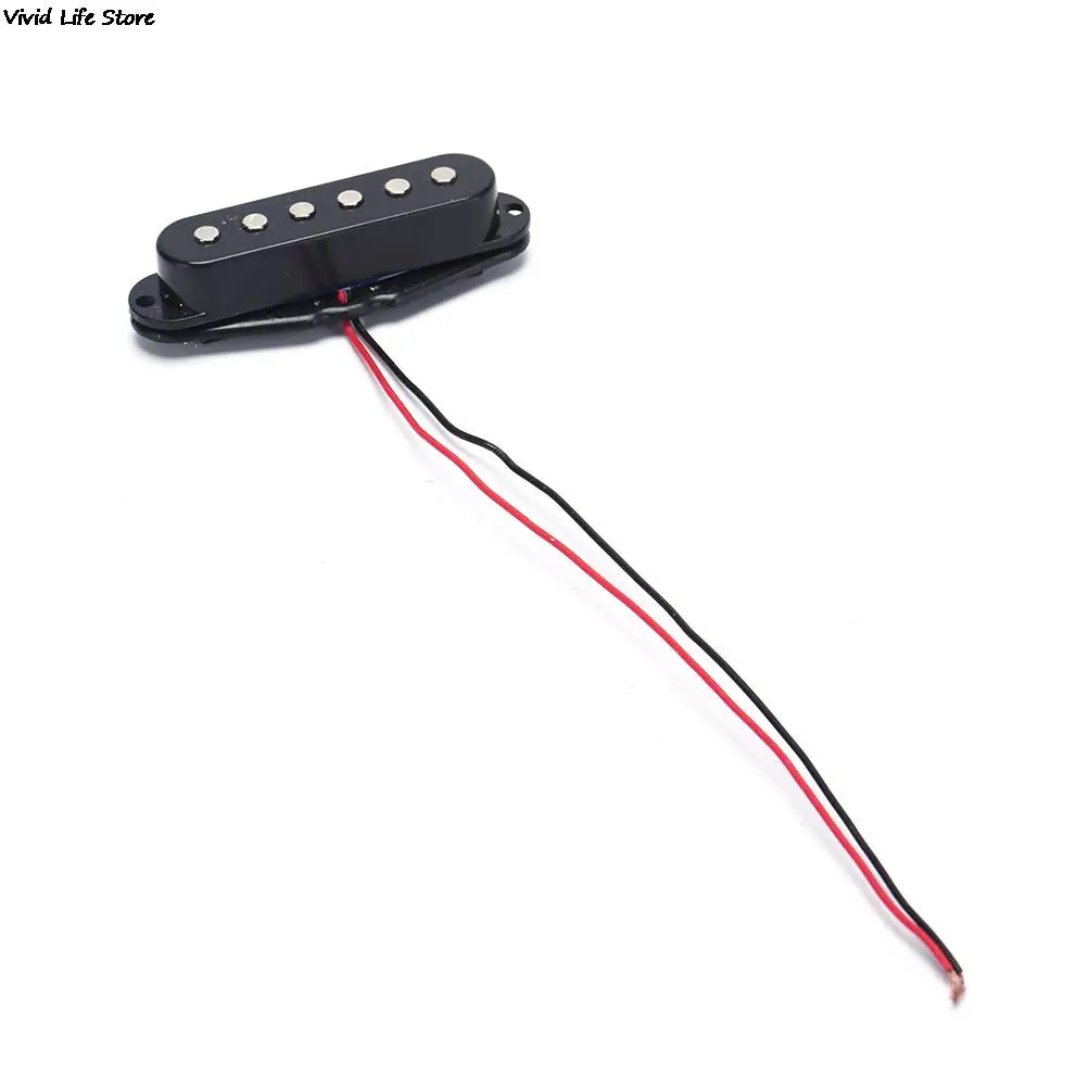 

1pc Single Coil Sound Pickup for 6 Strings Electric Guitar Harmonious Easy to Install Black
