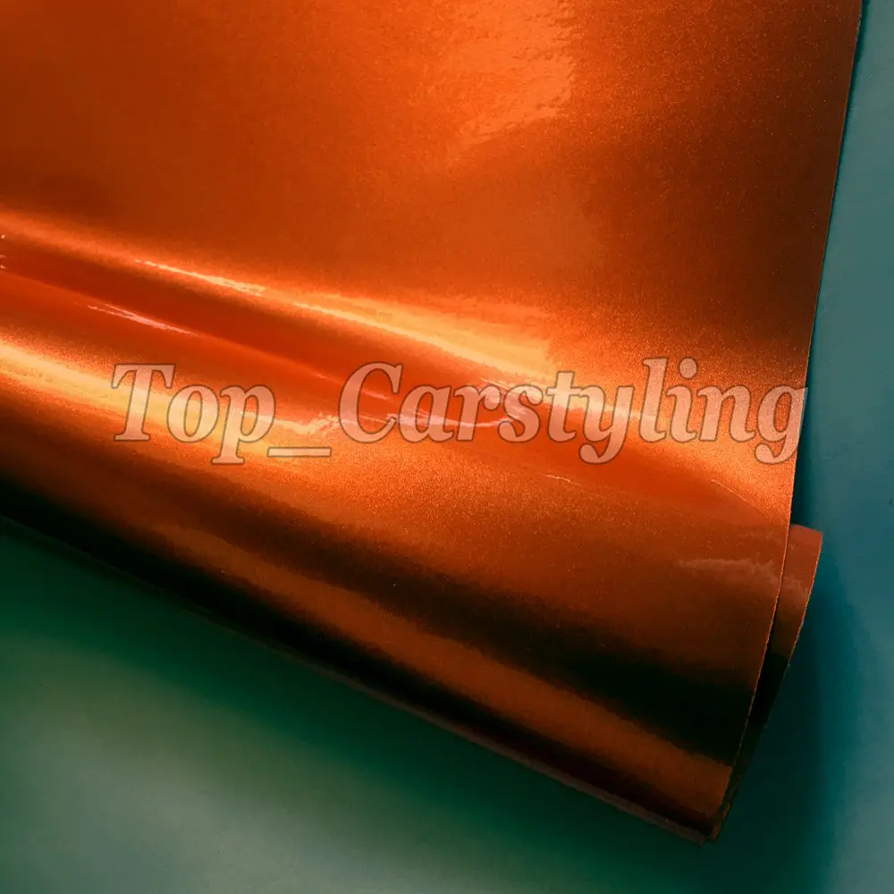 Оранжевый блеск закат Металлик Конфеты виниловая обертка для всего автомобиля