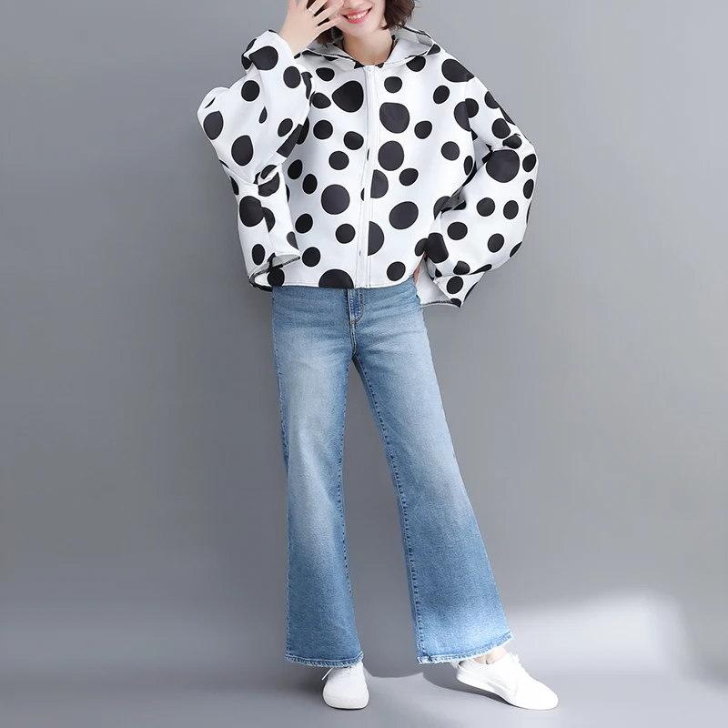 Женская осенне-зимняя Свободная куртка с капюшоном размеры до 6XL | одежда