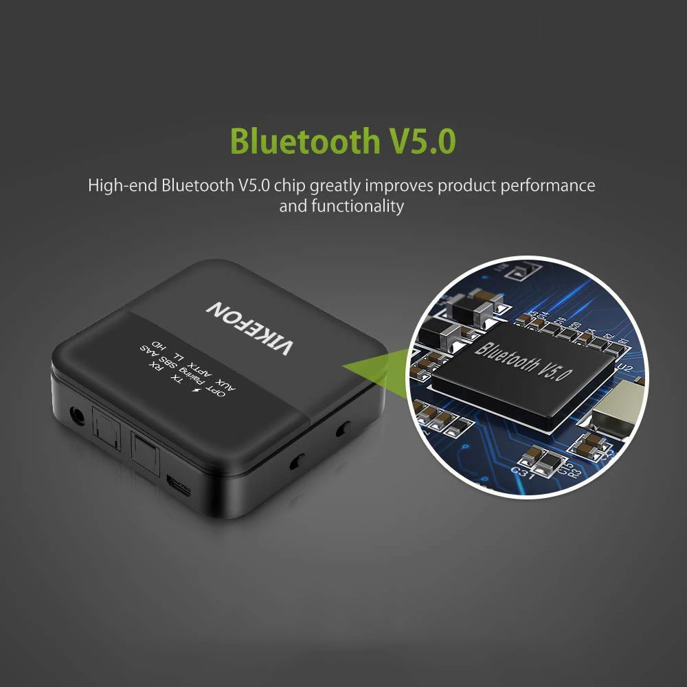 Bluetooth 5 0 передатчик приемник Беспроводной аудио aptX МР HD низкой задержкой ТВ Авто
