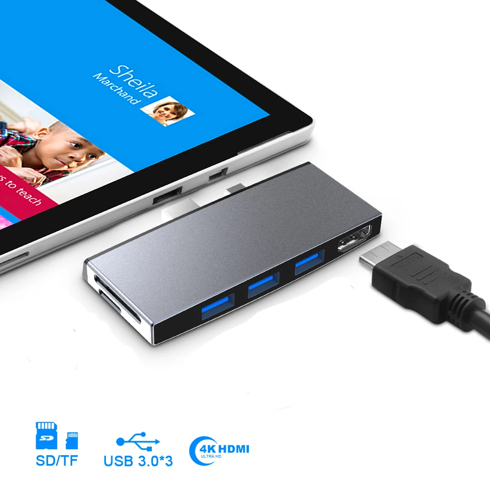 Usb 3 0 кардридер концентратор 4K HDMI Мульти USB сплиттер USB3.0 адаптер для SD/TF micro SD Microsoft