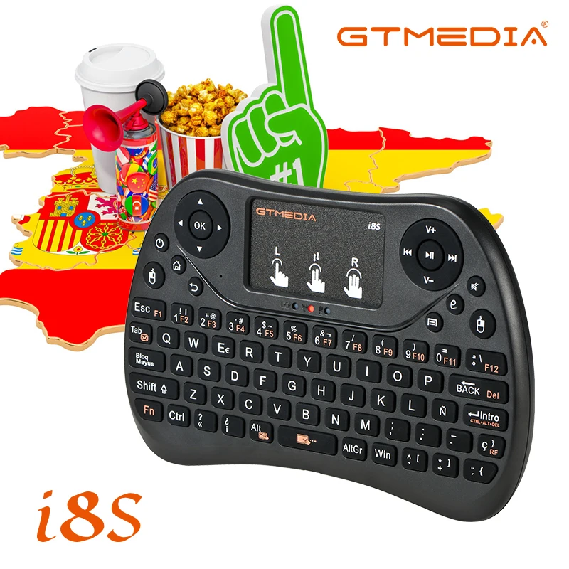 GTMEDIA i8S беспроводная клавиатура 2 4G Воздушная мышь сенсорная панель в английском