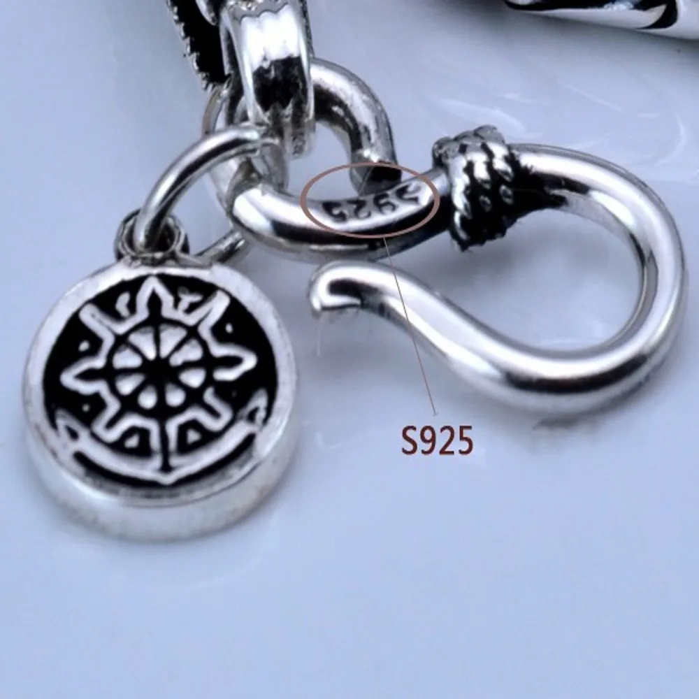 Новинка Мужская браслет из серебра s925 серебро ручной ведущих ретро старших