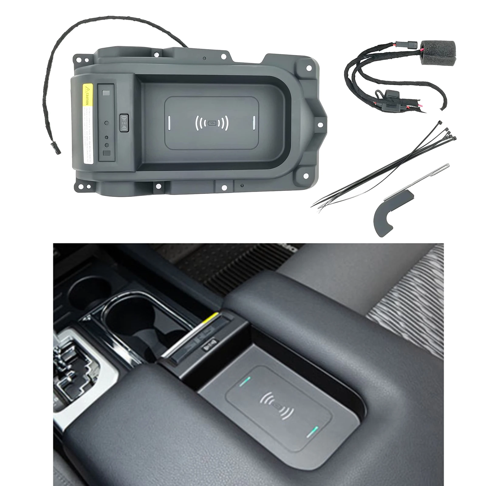 

Custom Wireless Charging Tray Liner Accessories 2014-2020 Premium Cup Holder Console