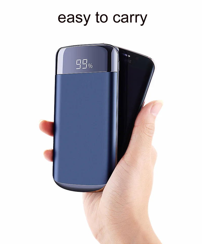 Для Xiaomi Mi iphone X Note 8 20000 мАч Внешний аккумулятор внешний аккумулятор 2 USB светодиодный внешний аккумулятор портативное зарядное устройство для мобильного телефона