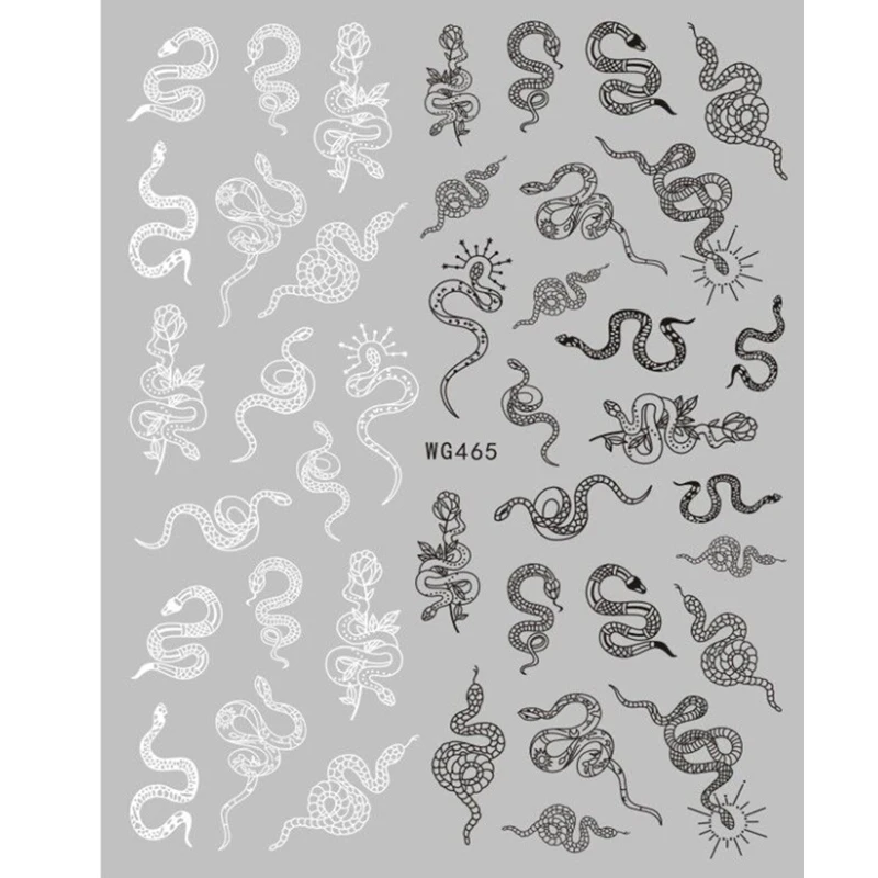 

Dragon Butterfly Black Multicolor Decals Nail Art Tattoo Slider Water Transfer Letter Nails Art Decoration