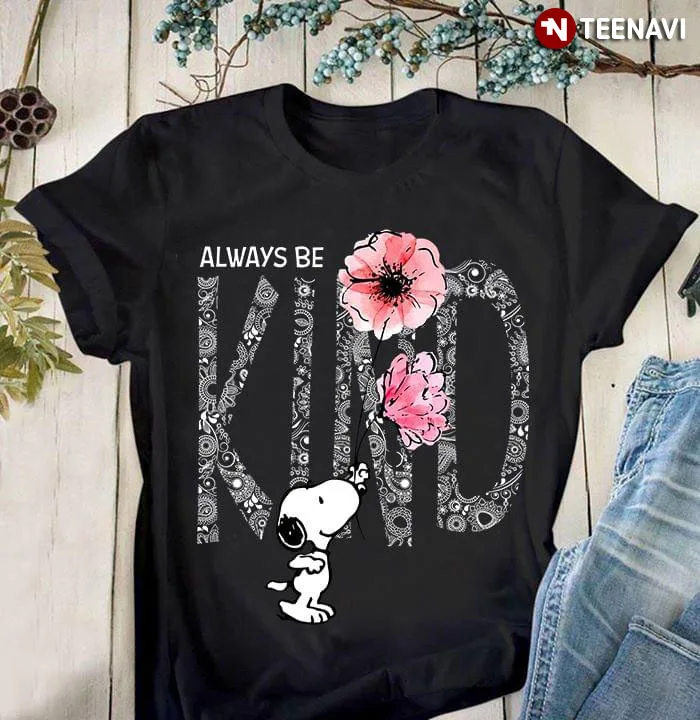 Футболка Snoopy Always Be kind Namaste Yoga|Мужские футболки| |