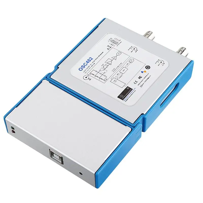 OSC482S цифровой портативный осциллограф PC USB 2,0 Виртуальная 2CH полоса пропускания осциллограф с генератором сигналов 13M Hz