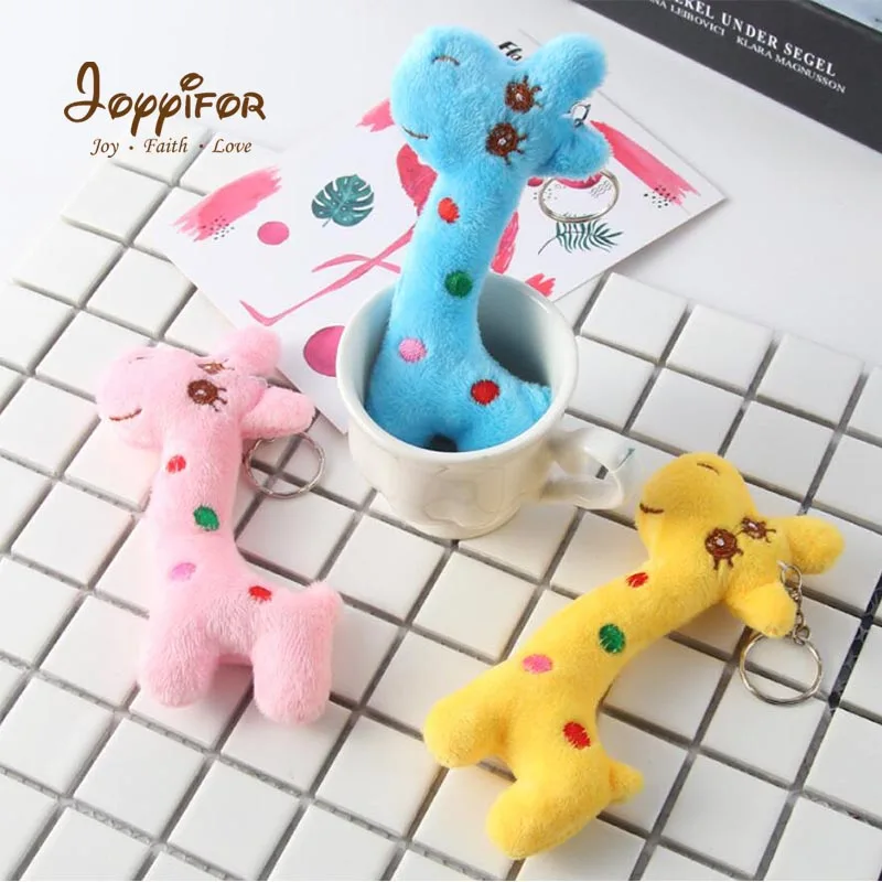 Joyyifor New plush toy giraffe cute big-eyed deer short-haired soft boy girl's key bag pendant gift | Игрушки и хобби
