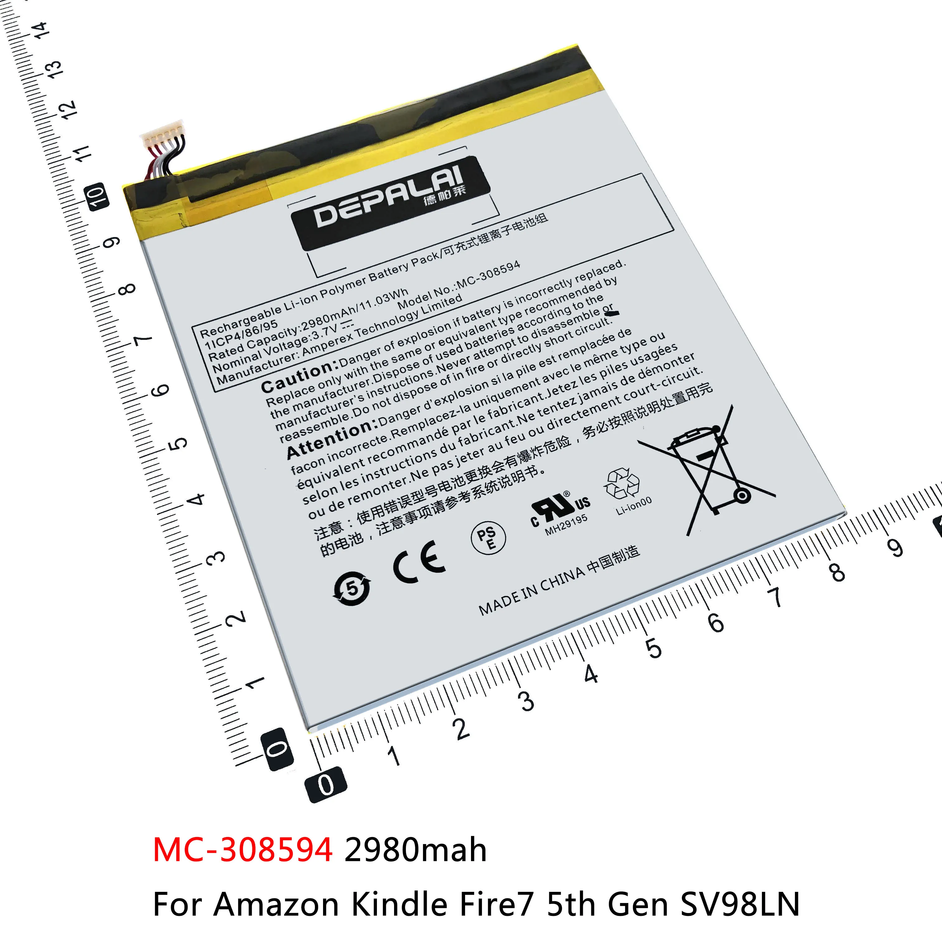 MC-265360 MC-265360-03 MC-347993 MC-308594 Battery For Amazon Kindle 4 5 67 7th D01100 DR-A015 Fire HD 7 SQ46CW 5th SV98LN | Мобильные