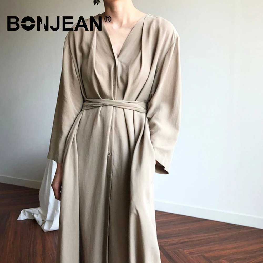 Черно-белое Полосатое платье в Корейском стиле женское платье-рубашка длинное