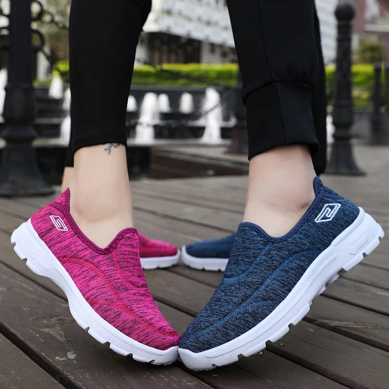 

Women Casual Shoes Fashion Unisex Sneakers Breathable Ultralight Mesh Walking Shoes Walking Sneakers Soft Flat Shoes