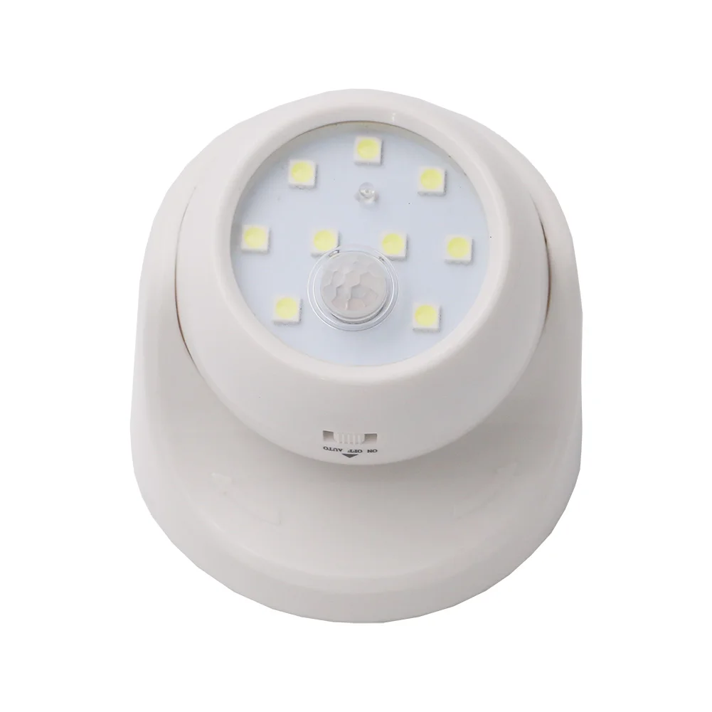 Ночной светильник с 9LED датчиком PIR беспроводной детектор вращением на 360 градусов