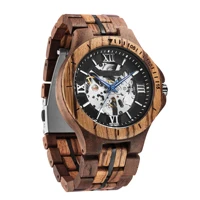 2021 new fashion mechanical watch mens wooden to give husband watch gift christmas present relogio masculino