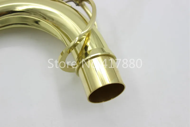 Новое поступление Саксофон тенор Bb изгиб шеи латунная Золотая политура саксофон