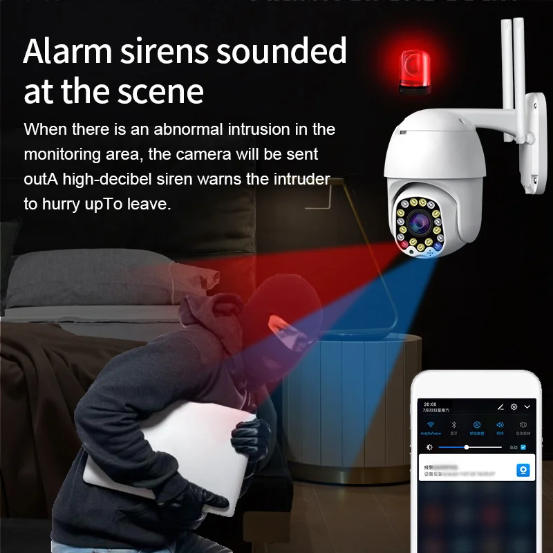 

1080P PTZ IP Camera Wireless WiFi Auto Tracking Speed Dome Security Camera Outdoor 2MP HD Night Vision CCTV Surveillance Camera