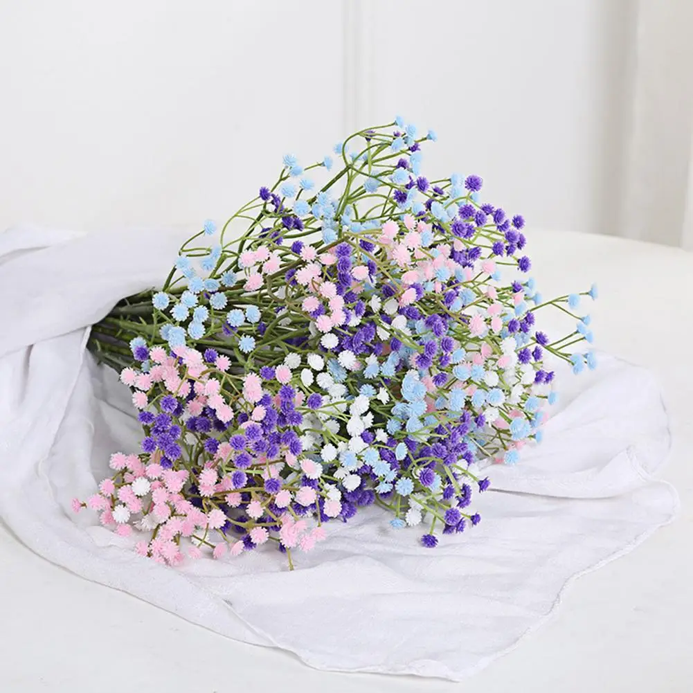 

Hot Sales!! 1Pc Simulation Gypsophila Eco-friendly Home Decor Plastic Ornamental Fake Flower for Wedding