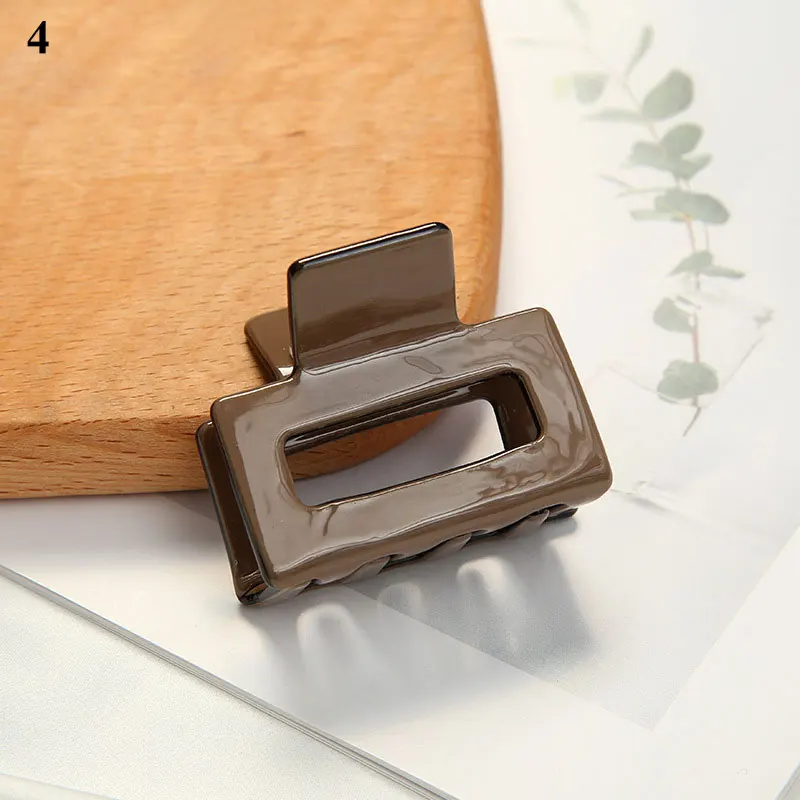 

High Quality Geometric Acetate Hair Claws Square Hair Crabs Clip Solid Color Grain Hair Clamps For Women Hair Accessories