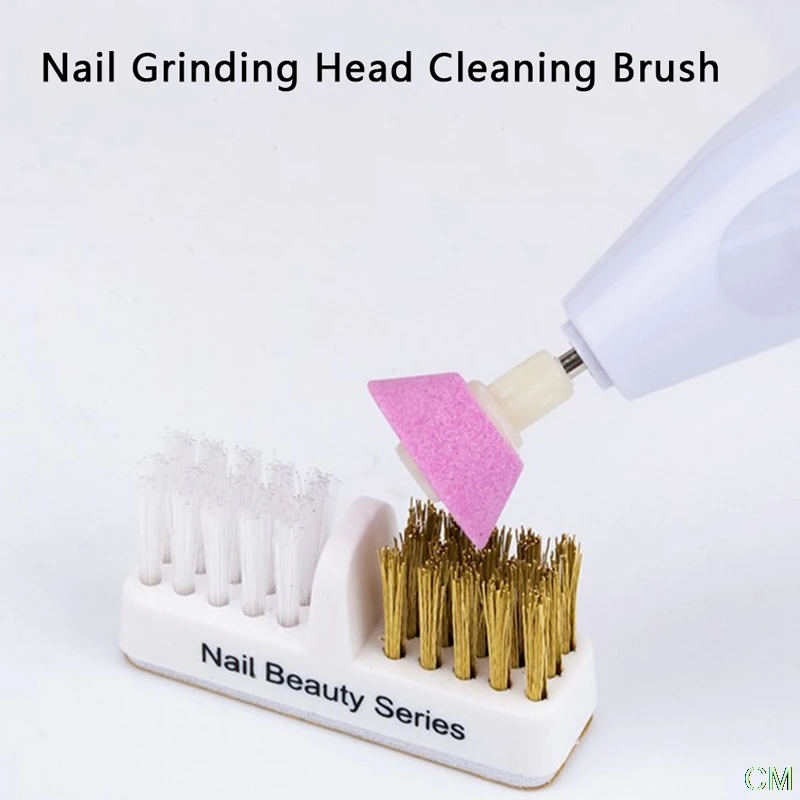 

1PC Nail Drill Bit Cleaning Brush (Copper Wire Brush&Soft Bristle Brush ) for Electric Manicure Machine Drills Nail Tools