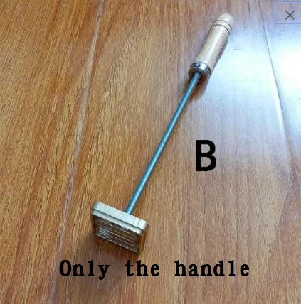 only one handle Новая индивидуальная Горячая латунная печать железная форма с логотипом, индивидуальная форма нагревания на дереве/коже, Лига DIY подарок, индивидуальный дизайн - Цвет: only one handle