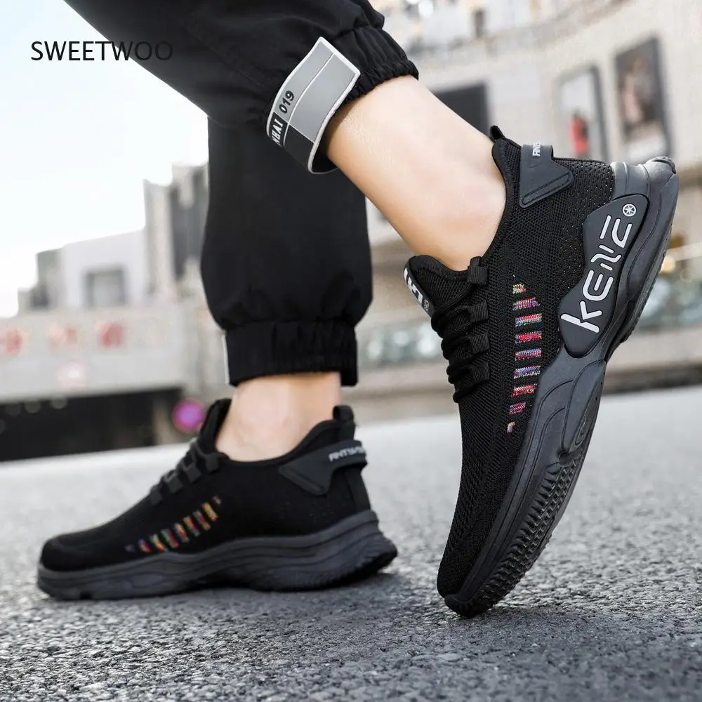 

Breathable Mesh Men Sneakers Shoes Spring and Summer Fashion Tide Shoes Bandage Casual Lightweight Running Shoes Fitness