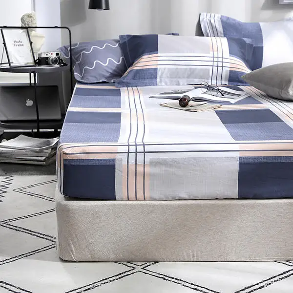 Качественный хлопок простыня наматрасник с эластичным ремешком высотой 25 см queen