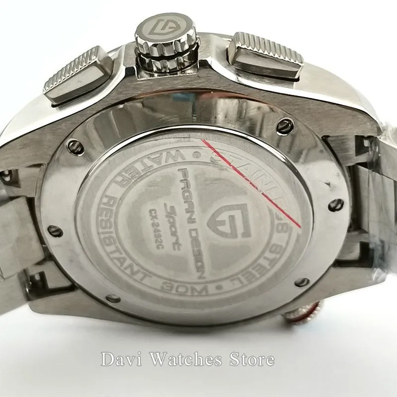 Часы PAGANI мужские спортивные из нержавеющей стали | Наручные часы