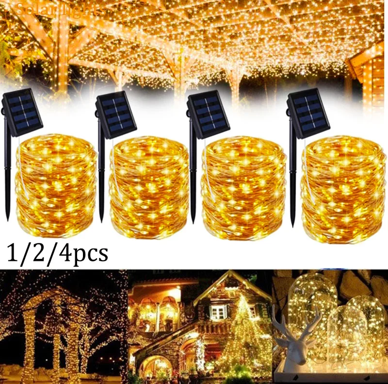 330LED Solar String Fairy Lights Waterproof Outdoor Garland Solar Power Lamp Christmas For Garden Decoration